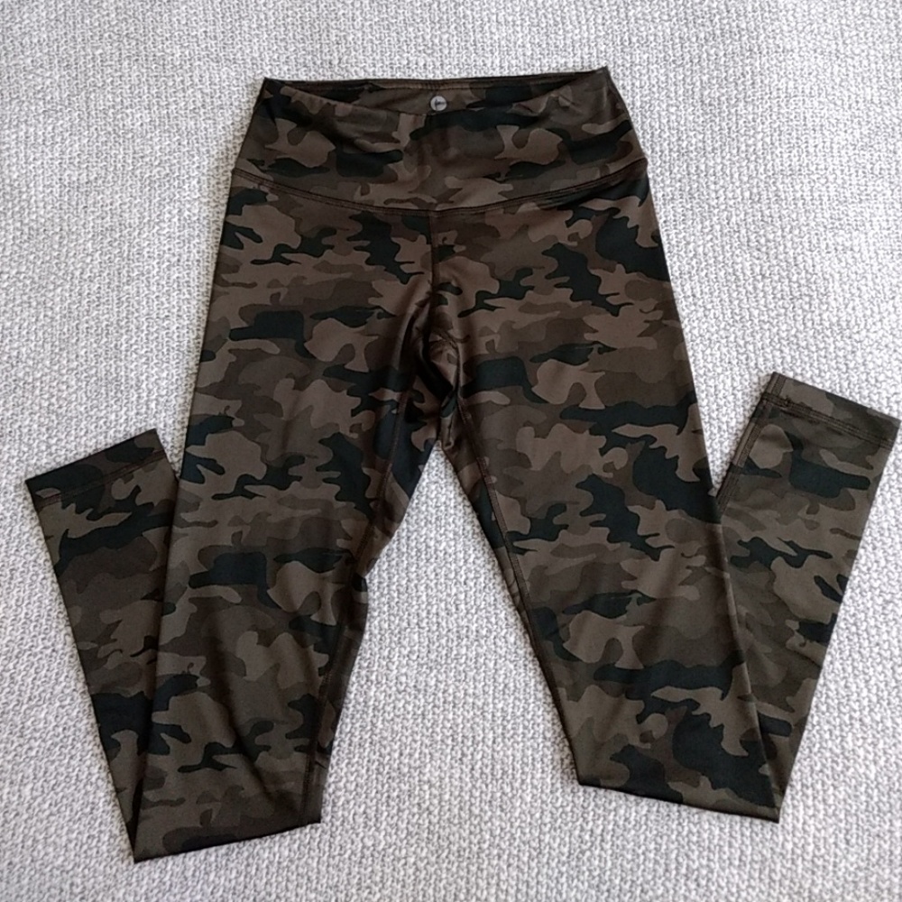 90 Degrees Camo Green Full Length Leggings